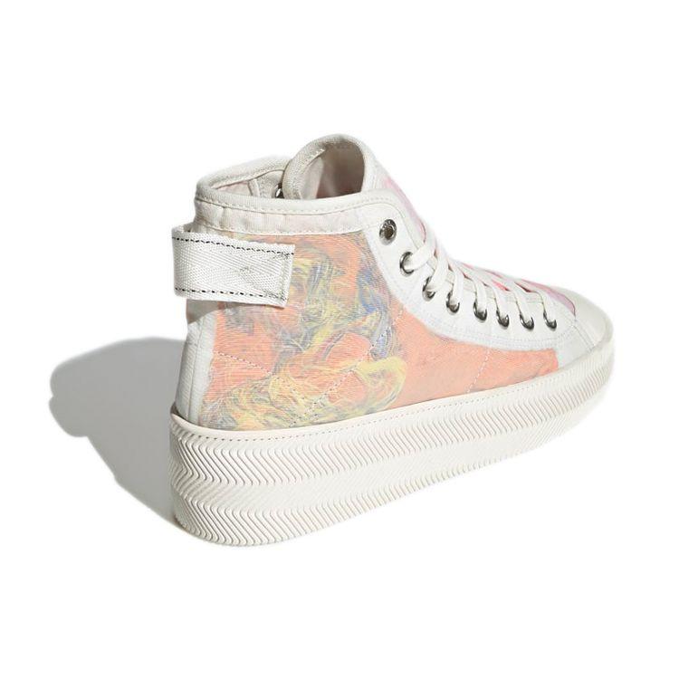 adidas Parley X Originals Nizza High Canvas Прочные Нескользящие Легкие Высокие Кеды для Скейтбординга Унисекс Розовый Оранжевый GY3176