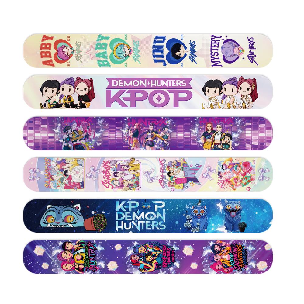 Kpop Охотники на демонов Браслеты-хлопушки Подарки на праздник Браслеты-щелчки Подарки на день рождения Детские рождественские подарки
