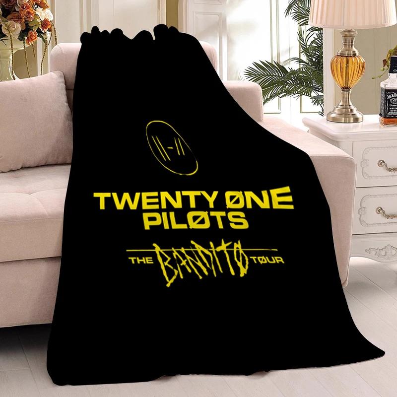 Плед для сна T-Twenty One P-Pilots Зимний теплый на колени кровать Флис Кемпинг Индивидуальный Пушистый Мягкий Пледы Размер King Микрофибра Постельное белье