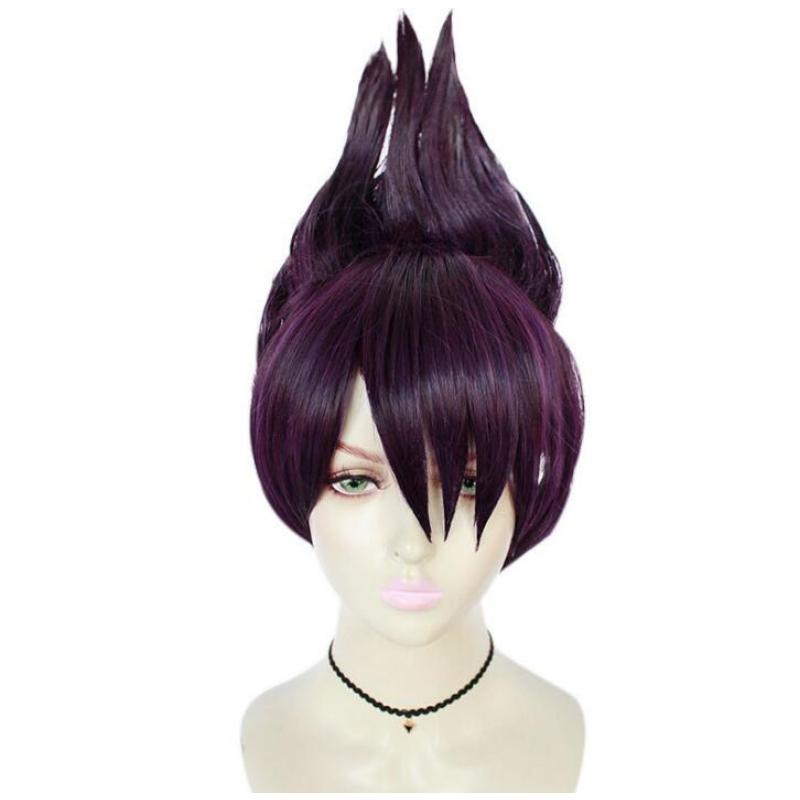 Женщины Данганронпа V3: Killing Harmony Momota Kaito темно-фиолетовый короткий парик из термостойкого волокна Dangan Ronpa, костюм, парики для косплея