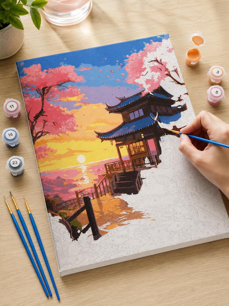 Paint by Numbers with Frame Pictures for Painting - Zen View 40x50