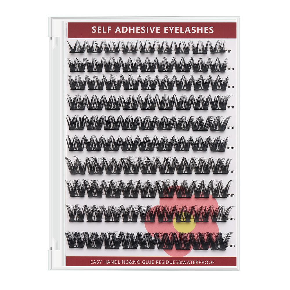 Large-capacity self-adhesive false eyelash set, mixed lengths, various styles, no glue needed, long-lasting waterproof and sweatproof