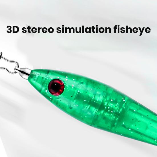 Светильник для рыболовной приманки с крючком для кальмара, инструмент для сбора подводной рыбы, приманка, светодиодная светящаяся лампа, аксессуары для морской рыбалки