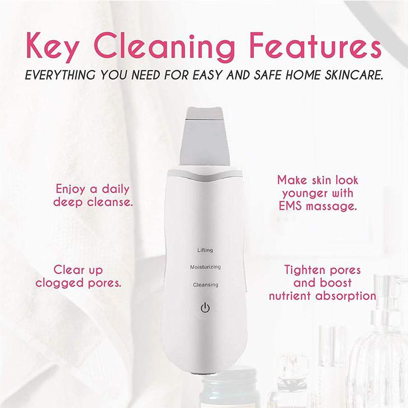 Blackhead Scraper Electric Pore Cleaner Acne Removal Exhaust Instrument Suction Wonder Ultrasonic Peeler