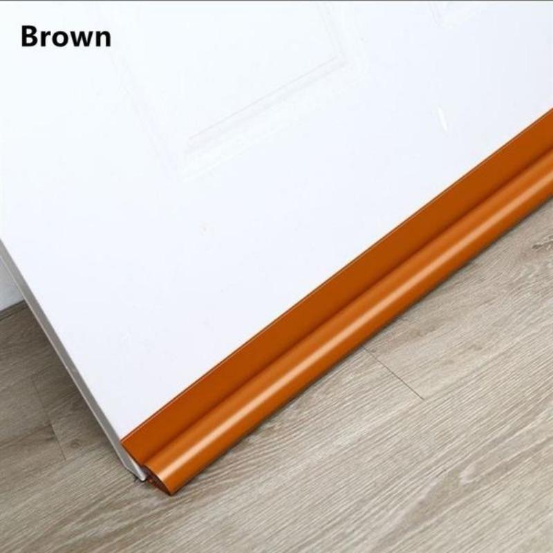 DIY Single Side Door Seam Draft Stopper Adjustable Wear-resistant Leather Door Seal Strip