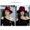 Women S Vintage British Style Woolen Fedora Hat For Autumn Winter