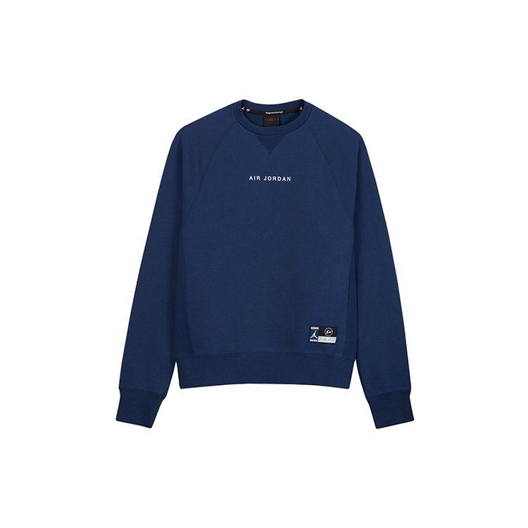 Jordan Свитшоты X Fragment Design Унисекс Синие С круглым вырезом Средняя стандартная посадка DA2989-414