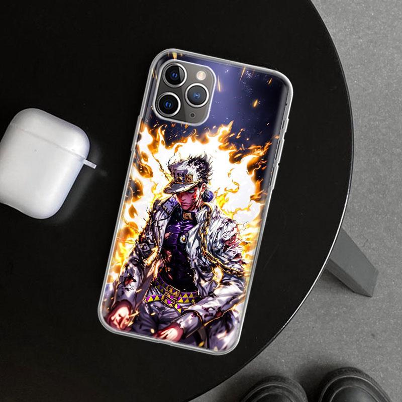 Чехол для телефона JoJo's Bizarre Adventure Kujo Jotaro для iPhone 11 12 13 Mini 14 15 Plus 16 Pro Max 17 Air 7 8 + SE Арт Кастоми