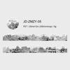 JIANWU Color Ink Word Language Series Vintage Watercolor Smudge Landscape Material Collage PET Tape Creative Journal Stationery