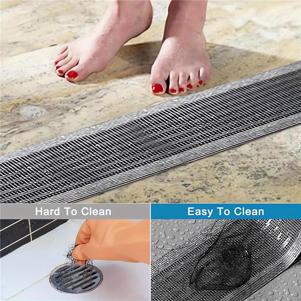 Self-Adhesive Fiberglass Floor Drain Sticker Disposable Bathroom Filter Mesh, Customizable Size