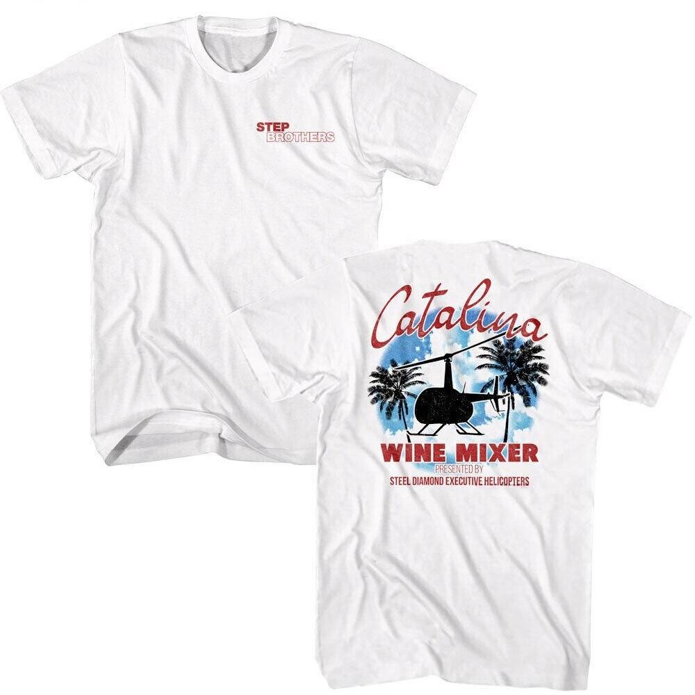 Step Brothers TShirt Catalina Wine Mixer Chopper Mens Shirts Summer Mens and Womens Loose and Breathable Tshirt Top
