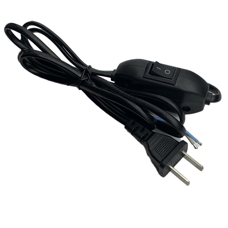 Heavy-Duty All-Copper 1.8m Desk Lamp Power Cord with Universal Boat-Shaped Switch (Up to 150W)