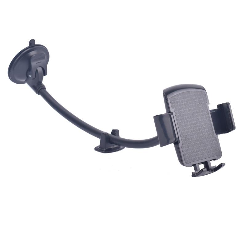 KEEPO Universal Black Extendable Long Arm 360 Adjustable Flexible Windshield & Desktop Car Phone Holder for 4-7 Inch
