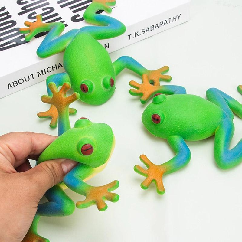 Забавные Реалистичные Лягушки Мягкие Тянущиеся Сенсорные Игрушки для Снятия Стресса при СДВГ, Игрушки-Животные для Сжимания, Подарки на День Рождения, Сувениры для Вечеринок для Детей и Подростков