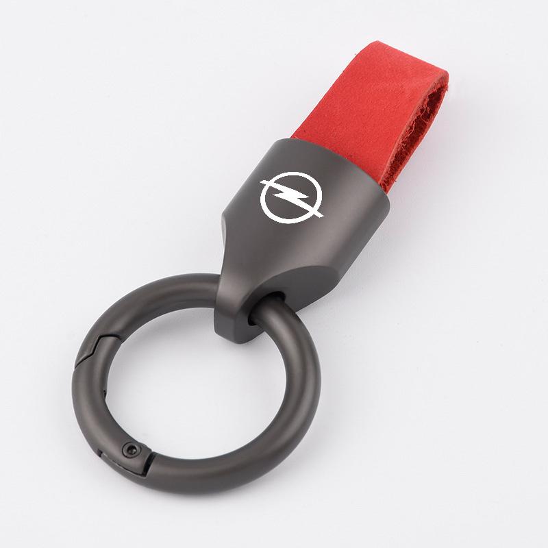 High-end Luxury Men Women Leather/Metal Key Chain Fashion Keychain Key Ring For Opel Corsa D Astra Insignia Combo OPC Vauxhall