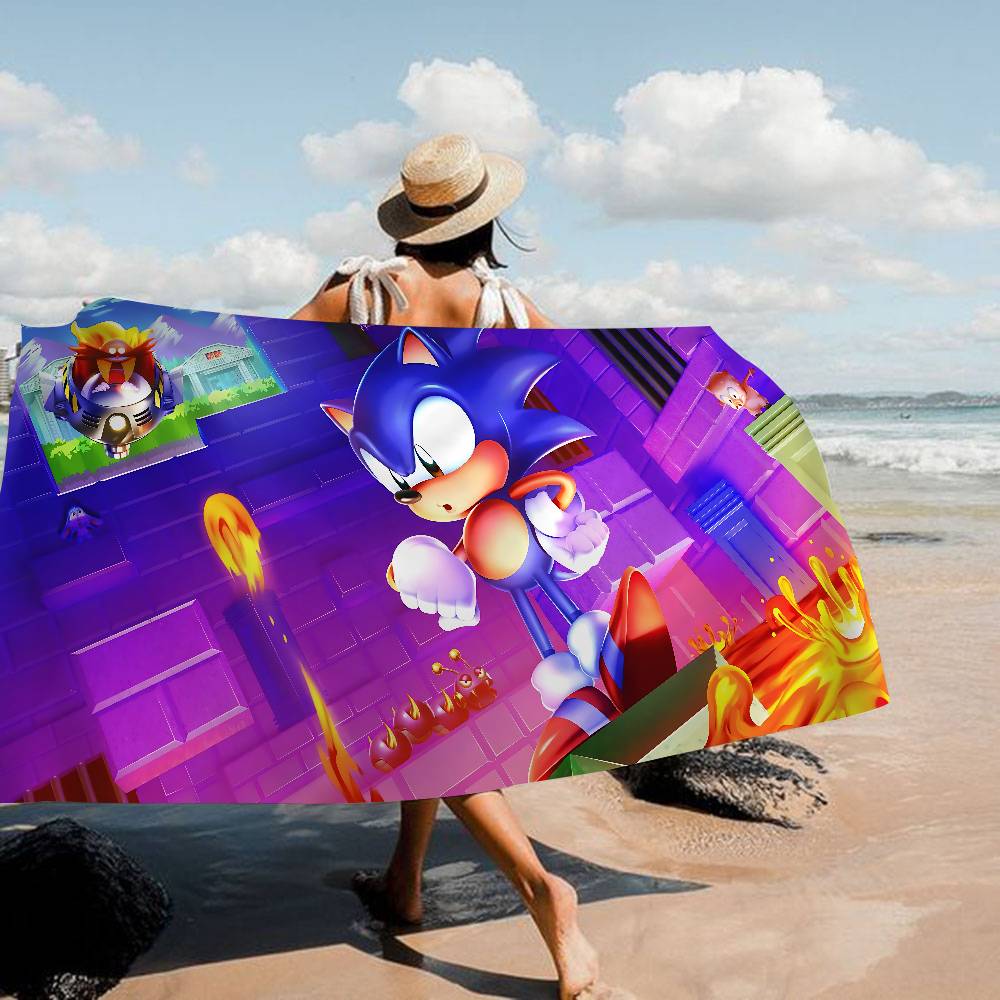 Anime S-SonicS H-HedgehogES Big Microfiber Beach Towels Quick Dry Towel Sand Beach Towels Pool Towel For Travel Swim Pool Yoga