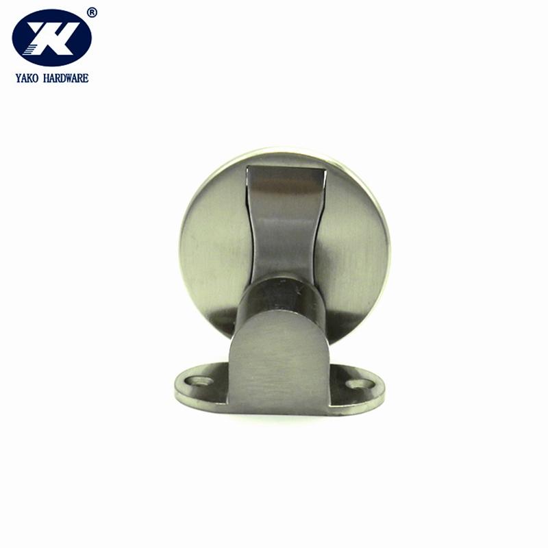 Magnetic Door Stopper Brushed Satin Nickel Floor Metal Invisible Adhesive Door Holder