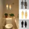 Hot Sale 2025 New 3D Woman Man Toilet Door Sign Bathroom Restroom WC For Wall Sticker Decor Removable Logo
