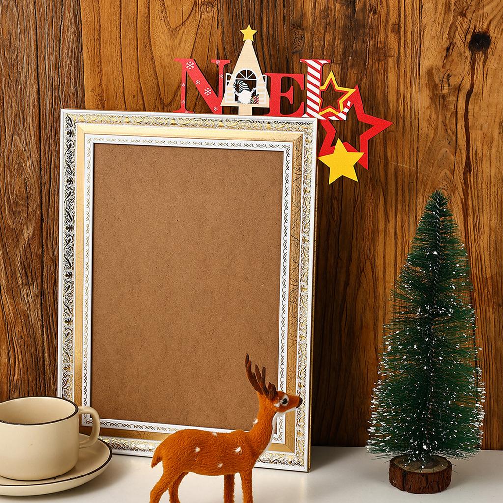 Рождественское деревянное угловое украшение дверной рамы, подвесная деревянная аппликация для угла двери дома, праздничные рождественские подарки, настенные таблички