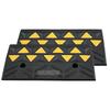 Rubber Curb Ramp Driveway Ramp for Curb 2 Pack 4.3" Rise 33069 lbs Load