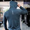 Мужские спортивные пуловеры с капюшоном, повседневные рубашки с длинными рукавами, осенне-зимняя толстовка для фитнеса, быстросохнущие дышащие топы для тренировок по бегу