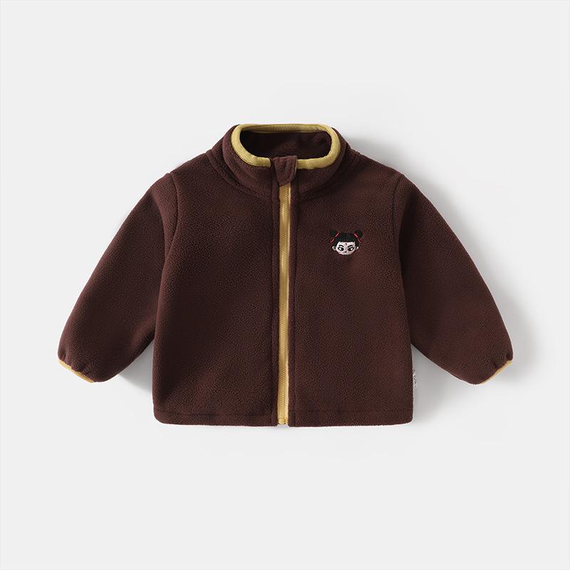 Детская флисовая куртка Jingqi – Уютная весенне-осенняя одежда для мальчиков и девочек