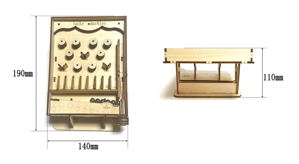 Wooden Pinball Puzzle Toy, Handmade Game Console, 3D Puzzle, Craft Kit, Small Pinball Machine