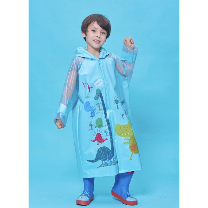 Детский плащ со школьной сумкой, пончо с большими полями для детей 4-10 лет