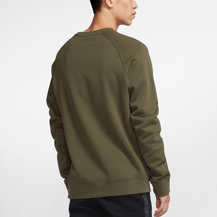 Nike LeBron Флисовая толстовка с длинным рукавом с круглым вырезом Мужские топы Зеленый BV3633-325