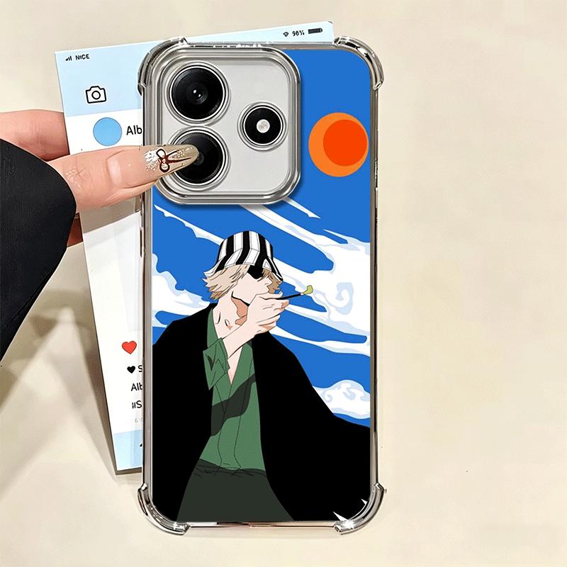 Чехол для телефона с покрытием Bleach Kisuke Urahara для Xiaomi Redmi Note 14 15 Pro Plus 13 12 11 11S 11T 10 9S 9 5G, противоударный с подушкой безопасности