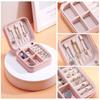 Jewelry Organizer Display Travel Jewelry Case Boxes Pu Leather Earring Necklace Ring Portable Holder Zipper Small Box