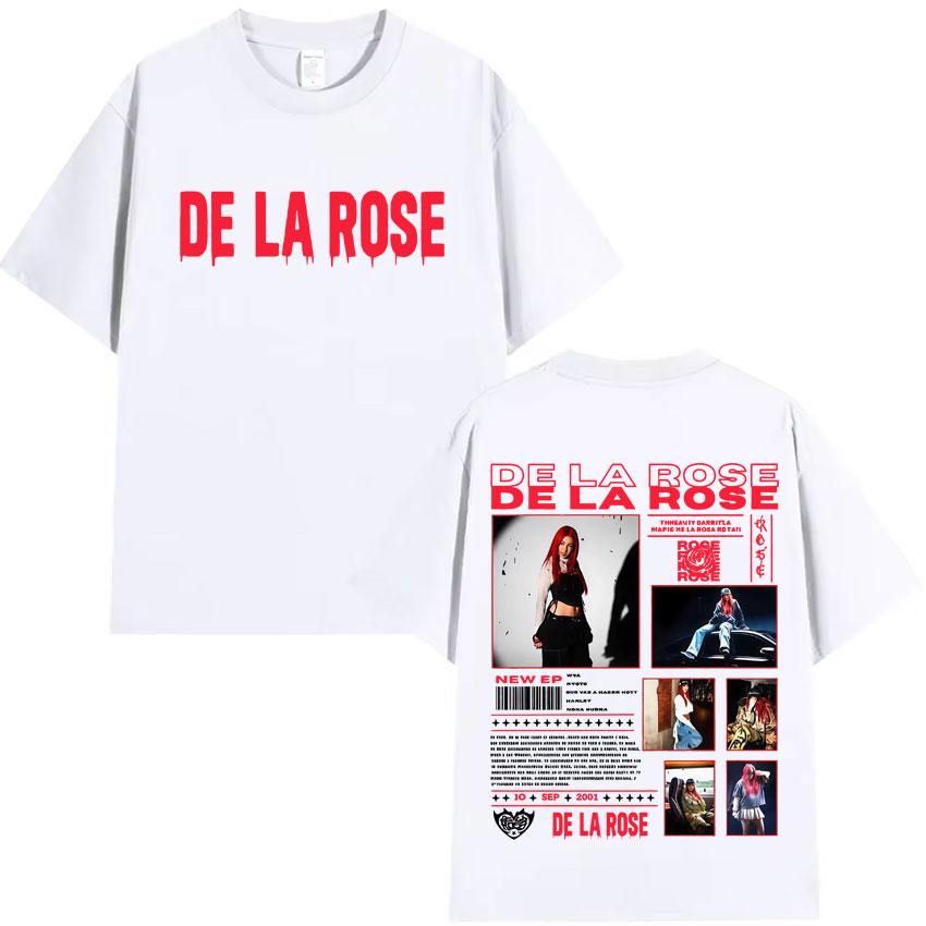 Singer De La Rose Album Graphic Print Tshirt Mens Clothes Humor High Quality Oversized Tshirt Hip Hop Casual Summer Y2K T Shirt