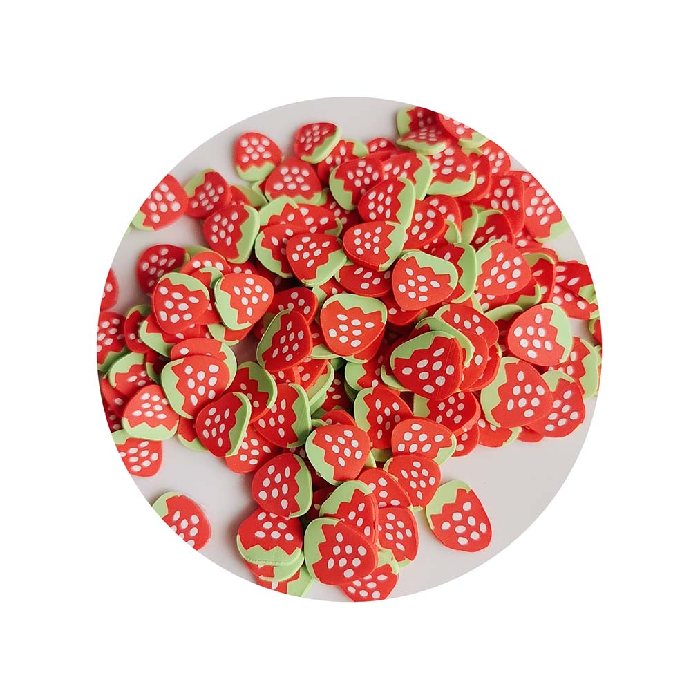 Slime Accessories Polymer Clay Fruit Slices Strawberry Sprinkles Nail DIY Art Decor Scrapbooking Handwork Slime Filling