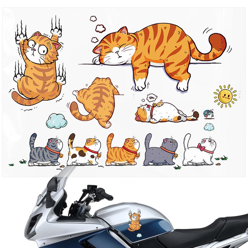 Cat Sticker, Car Sticker, Hiding Car Scratches, Cute Cat, Cute Cartoon Sticker, Cat Theme,