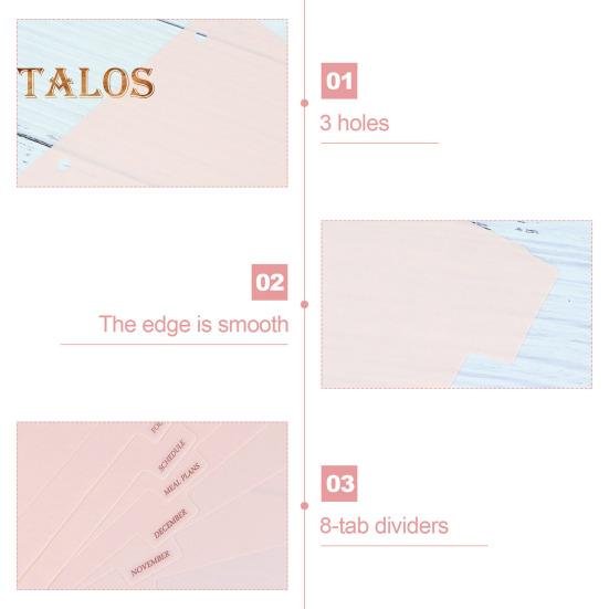 8 шт. Пластиковые разделители для папок, 3-дырочные перфорированные, устойчивые к разрывам страницы-разделители, внутренние разделители страниц, офисные принадлежности