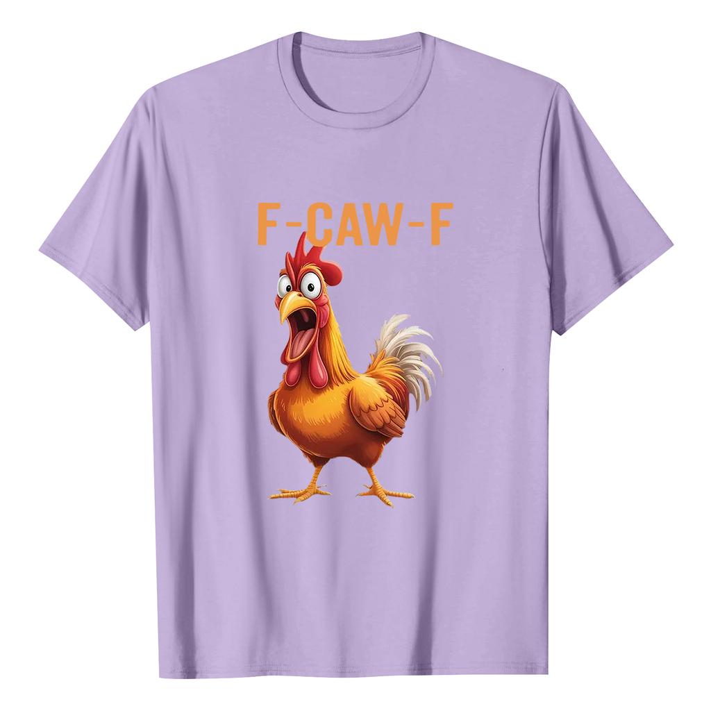 F-CAW-F Women's Casual Letter Print Short-sleeved Top T-shirt