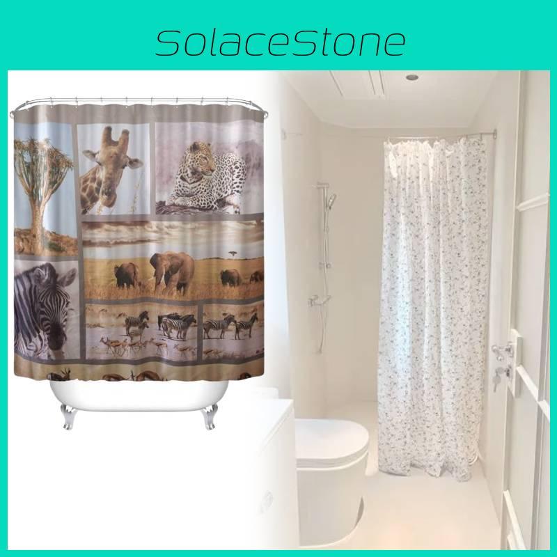 Шторка для душа Peva с животным узором, водонепроницаемая перегородка для ванной комнаты для домашнего декора