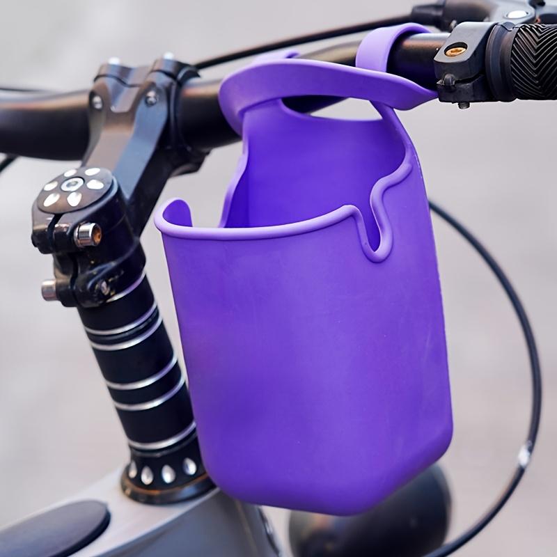 Portable silicone drink holder, fits bikes and trolleys, also serves as cup storage for bathroom scenarios