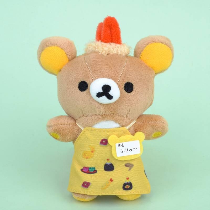 Плюшевый брелок Рилаккума, мультяшная игрушка, мягкая кукла-животное, украшение, детский подарок