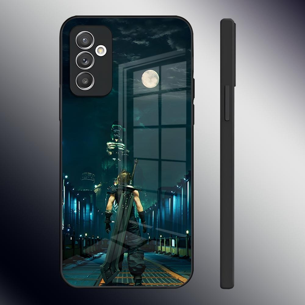 Чехол для телефона Final Fantasy для Samsung S24 Ultra S23 S22 S20 Fe S21 Plus A54 A34 A24 A53 A13 A16 Стеклянная задняя крышка