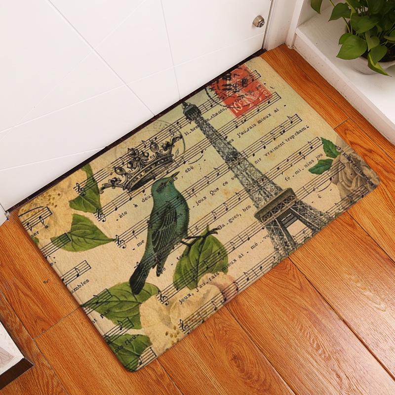 Nordic Butterfly Print Entrance Door Mat Front Door Welcome Mat Washable Bathroom Non-slip Mat Porch Bedroom Carpet