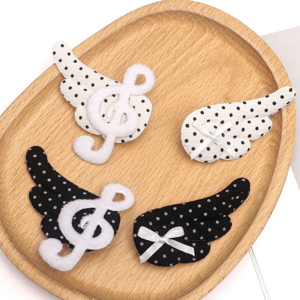 1 Pair Polka Dot Angel Wing Clip Angel Wings Design Y2K Hair Accessory Casual Wear