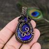 Lapis Lazuli Gemstone Copper Wire Wrap Jewelry Pendant 2.36