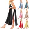 Women's Fashion Loose Sleeveless Long Dress With Pockets And Shorts Two-Piece Set