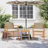 VidaXL Lot de 2 Chaises de Jardin avec Coussins, Sièges avec Accoudoirs, Fauteuils de Terrasse Patio, Moderne, Beige Résine 368713