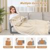 Electric Heated Wearable Blanket 6 Heat Settings Foot Pockets & Sleeves for Sofa Bed Use Fast Warm Up Auto Shut Off Home Office