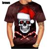 Novelty Gothic Skull Fashion Christmas 3d Print Tshirt Men and Women Universal Wear Casual T-shirt