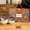 Ретро Винтажный Керамический Набор Посуды: Пиалы, Тарелки, Блюда, Палочки для еды в подарочной коробке - Изысканный маленький сувенир.