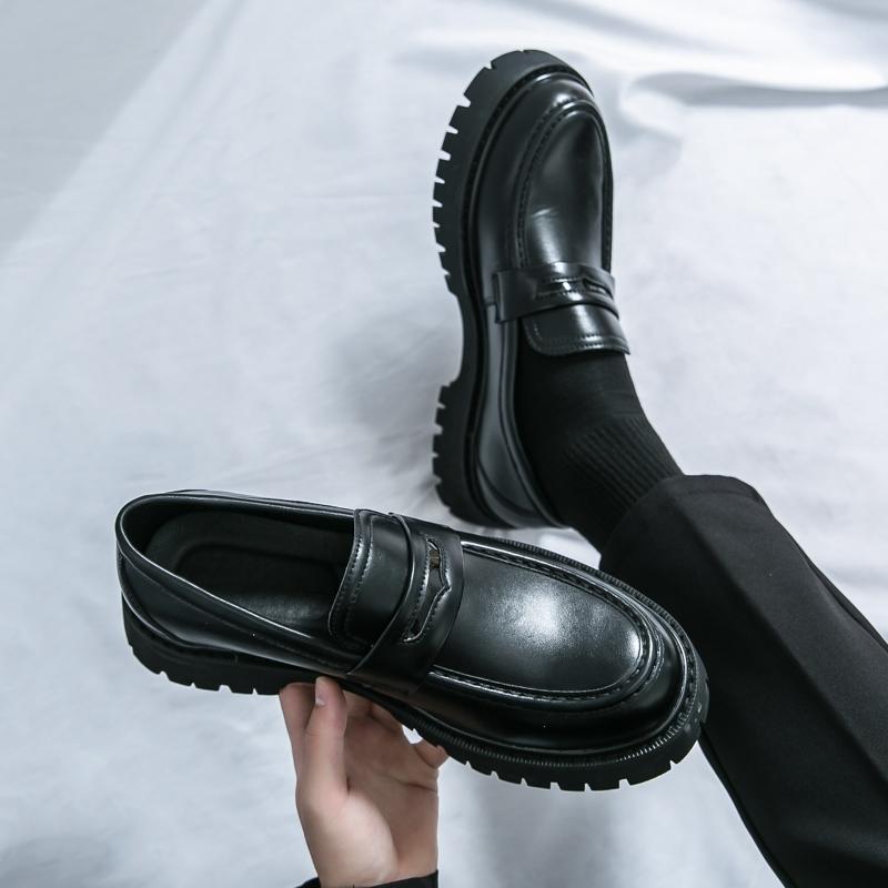 Модные Новые Мужские Деловые Лоферы Толстоподошвенные Дышащие Удобные Модные Маленькие Кожаные Туфли Джентльменские Социальные Туфли Размер 38-46