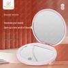 Портативное светодиодное зеркало для макияжа - Логотип в подарок, Складное, Компактное, Круглый дизайн